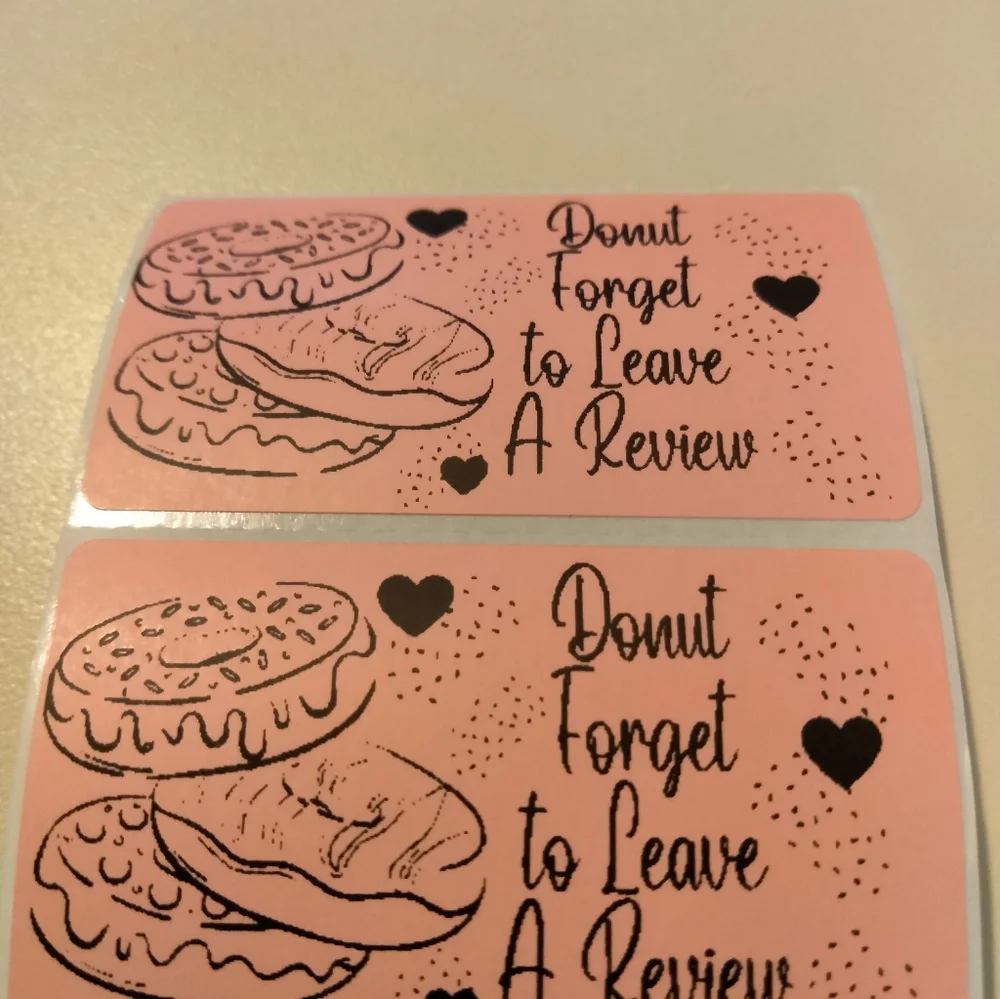 💙100 Donut Forget- Shipping Labels Thermal Packaging Stickers 2.25